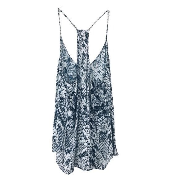 LAVENDER BROWN Snake Print Racerback Camisole Size Large - Picture 2 of 6